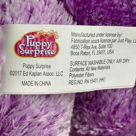 VTG 2017 Hasbro Puppy Surprise Sound Purple Plush Chloe 14"Mom Dog & 4 Puppies - Picture 10 of 10